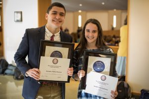 Upper School Recognition Day assembly awardees